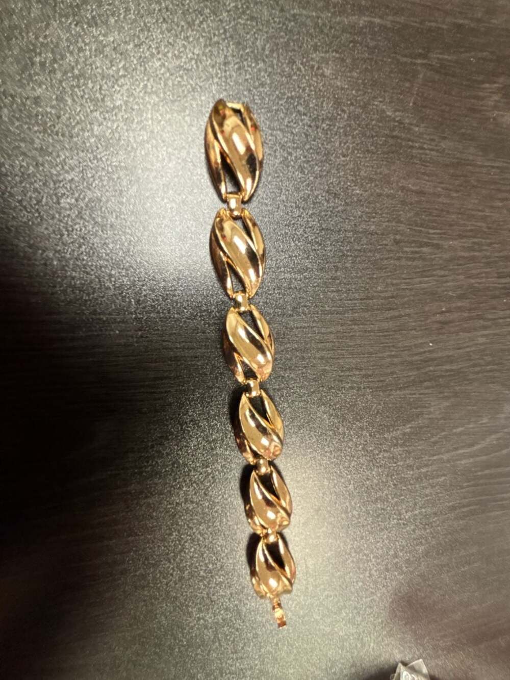 Trifari Patent Pending Gold Tone Link Bracelet